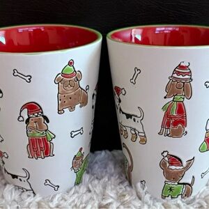 Set Of 2 Spectrum Designz Dog & Cat Christmas Mugs
